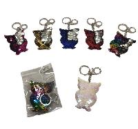 Reversible Sequin Key Chain [Owl]